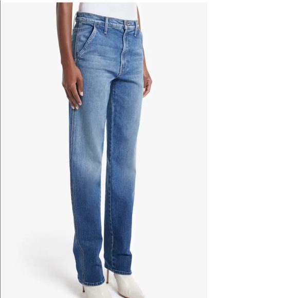 MOTHER Ultra High-Rise Straight Utility Jeans - Picture 3 of 11